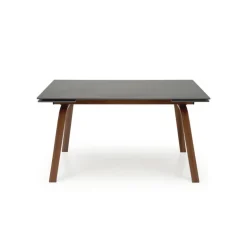 LOZANO Spisebord med udtræk, Sort marmor / Valnød