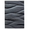 Lucca Kortluvet tæppe Bølge - Sort