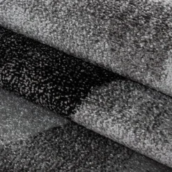 Lucca Kortluvet tæppe Bølge - Sort