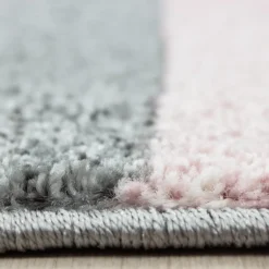 Lucca Kortluvet tæppe Ternet - Pink