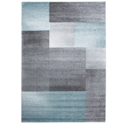 Lucca Kortluvet Tæppeløber Ternet - Blå