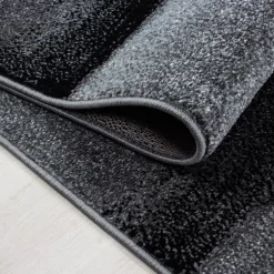 Lucca Kortluvet Tæppeløber Bølge - Sort