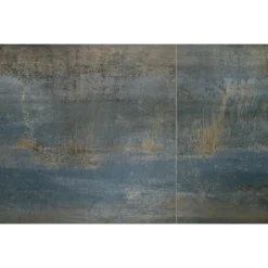 LUCIANO 180cm kan udvides til 230 cm Spisebord med udtræk - Blå marmor / Sort