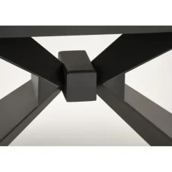 LUCIANO 180cm kan udvides til 230 cm Spisebord med udtræk - Blå marmor / Sort