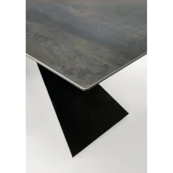 LUCIANO 180cm kan udvides til 230 cm Spisebord med udtræk - Blå marmor / Sort