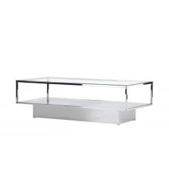 Maglehem Sofabord - Sølvgrå og Transperant