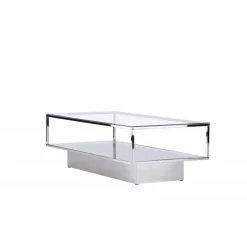 Maglehem Sofabord - Sølvgrå og Transperant