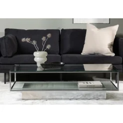 Maglehem Sofabord - Sølvgrå og Transperant