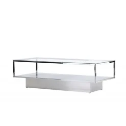 Maglehem Sofabord - Sølvgrå og Transperant