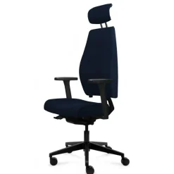 Magna kontorstol høj med nakkestøtte blå