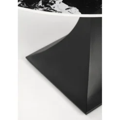 MANUEL rundt bord, Sort marmor / Sort
