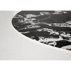 MANUEL rundt bord, Sort marmor / Sort