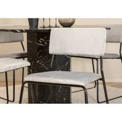 Marbs Rundt Spisebordssæt - Sort og Lysegrå