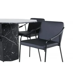 Marbs Rundt Spisebordssæt - Sort