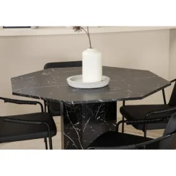 Marbs Rundt Spisebordssæt - Sort
