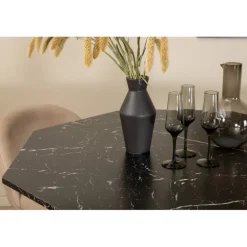 Marbs Rundt Spisebordssæt - Beige og Sort