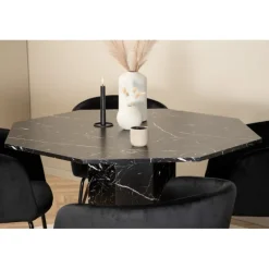 Marbs Rundt Spisebordssæt - Sort