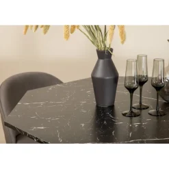 Marbs Rundt Spisebordssæt - Sort og Grå