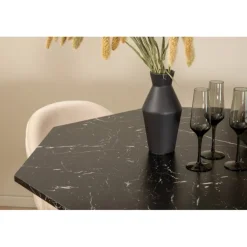 Marbs Rundt Spisebordssæt - Beige og Sort