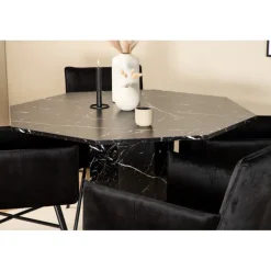 Marbs Rundt Spisebordssæt - Sort