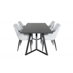 Marina e Spisebordssæt - Sort og Grå