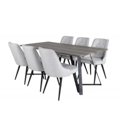 Marina e Spisebordssæt - Sort, Lysegrå og Natur