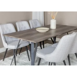 Marina e Spisebordssæt - Sort, Lysegrå og Natur