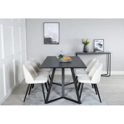 Marina Spisebordssæt - Beige og Sort