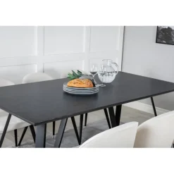 Marina Spisebordssæt - Beige og Sort