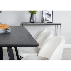 Marina Spisebordssæt - Beige og Sort