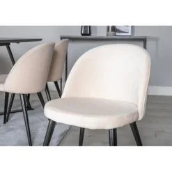 Marina Spisebordssæt - Beige og Sort