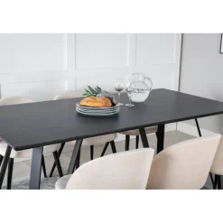 Marina Spisebordssæt - Beige og Sort