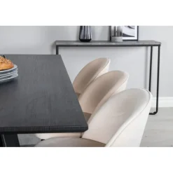 Marina Spisebordssæt - Beige og Sort