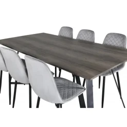 Marina Spisebordssæt - Sort og Grå