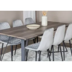 Marina Spisebordssæt - Sort og Grå