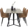 Marina Spisebordssæt - Sort og Brun og Grå