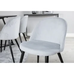 Marina Spisebordssæt - Sort og Lysegrå