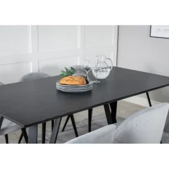 Marina Spisebordssæt - Sort og Lysegrå