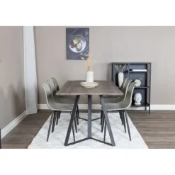 Marina Spisebordssæt - Sort og Grå