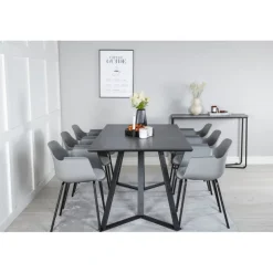 Marina Spisebordssæt - Sort og Grå