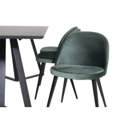 Marina Spisebordssæt - Sort og Grøn