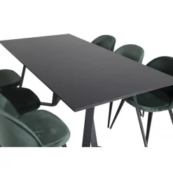 Marina Spisebordssæt - Sort og Grøn