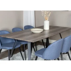 Marina Spisebordssæt - Sort og Blå og Grå