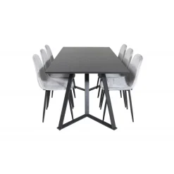 Marina Spisebordssæt - Sort og Grå