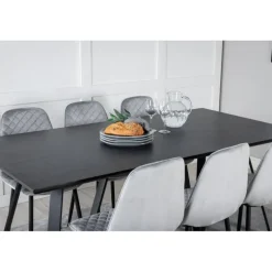 Marina Spisebordssæt - Sort og Grå