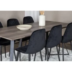Marina Spisebordssæt - Sort og Grå