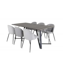 Marina Spisebordssæt - Sort og Grå