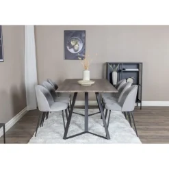 Marina Spisebordssæt - Sort og Grå