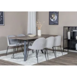 Marina Spisebordssæt - Sort og Grå