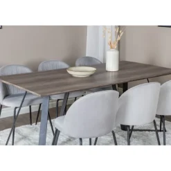 Marina Spisebordssæt - Sort og Grå